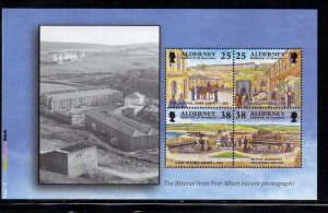 Alderney Sc 141c 1999 Fort Albert  & Fort Herbe stamp booklet pane of  mint NH