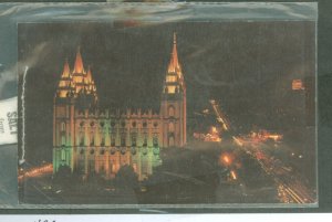 US  Mormon Temple postcard with bag of salt from Great Salt Lake attached; American Philatelist, May 2022, pp. 424-431.