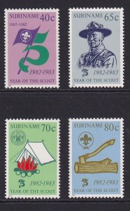 Surinam   #625-628  MNH  1983  Scouting