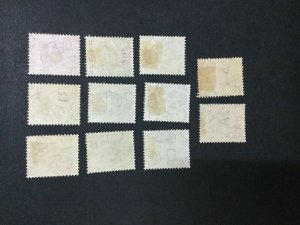 MOMEN: SEYCHELLES SG #60-70 1906 MINT OG H LOT #195584-3681