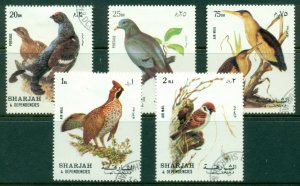 Sharjah 1972 Mi#1036-1040 Birds CTO