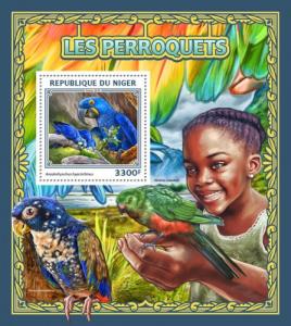 NIGER 2016 SHEET PARROTS BIRDS nig16517b