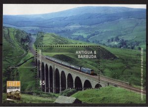Thematic stamps ANTIGUA 2004 BICENT OF STEAM  LOCO 1MS ex MS3832 mint
