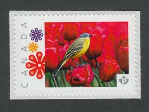 BIRD ON TULIP  Picture Postage stamp Canada 2014  p76bd6/3
