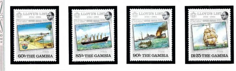 Gambia 519-22 MNH 1984 Lloyds List