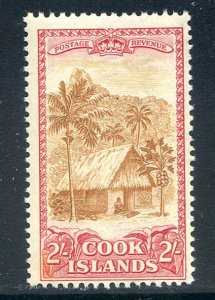 Cook Islands 2/- Yellow Brown & Carmine SG158 Unmounted Mint