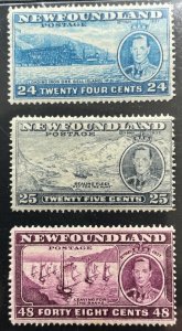 Newfoundland, Scott  241 -243, Unused- 241 and 243, MNH - 242, F-VF