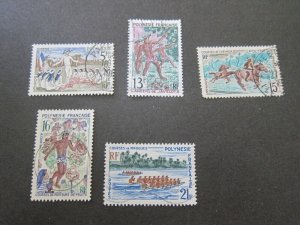 French Polynesia 1967 Sc 228-32 set FU