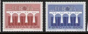 Faroe Islands 106-7 MNH Europa