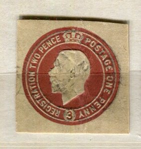 BRITAIN; Early 1900s GV fine used Postal Stationary Piece