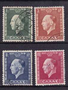 Greece Scott 391-94, 1937 KGII VF Used Scott $12