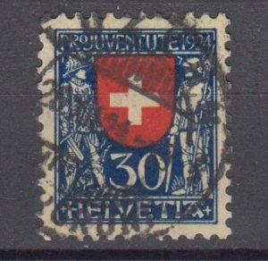 J38700 jlstamps,1924 switzerland hv of set used #b32 crest