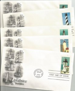 Lighthouse booklet first day covers (5)