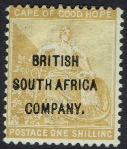 RHODESIA 1896 OVERPRINTED CAPE HOPE 1/- 