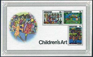 Singapore 287a sheet,MNH.Michel Bl.9. Children's drawings,l977.