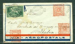 URUGUAY 1933 SCARCE STATIONERY AIRMAIL COVER + #C42