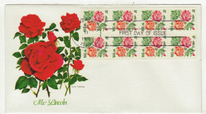 USA First Day Cover # 1737A - Roses - Kristy Rosenberg - Booklet Pane