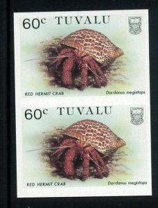 P2728A - TUVALU YVERT 358 IMPERF PAIR RED CRAB MNH-