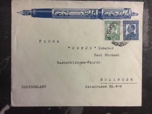 1934 Burgas Bulgaria Illustrated Cover To Solingen Germany