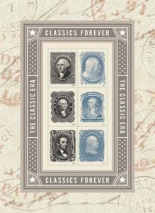 2016 47c Classics Forever, Souvenir Sheet of 6 Scott 5079a-5079f Mint F/VF NH