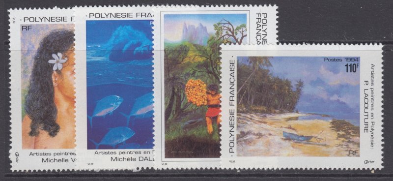 French Polynesia, Scott 649-652, MNH