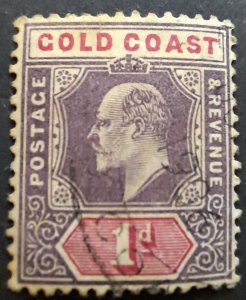 GOLD COAST-1906 1d Dull Purple & Carmine Sg 50b