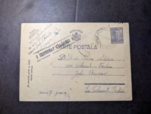 1943 Censored Romania Postcard Cover to Judi Buasov