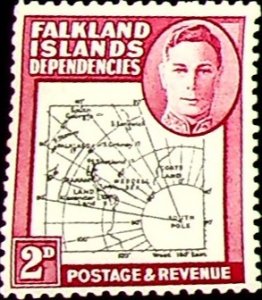 Falkland Islands, Dependencies 1946 2p SG G3 ** MNH KGVI (002821)