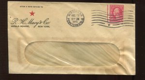 409 Schermack Used on R. H. Macy & Co.  Cover MG314