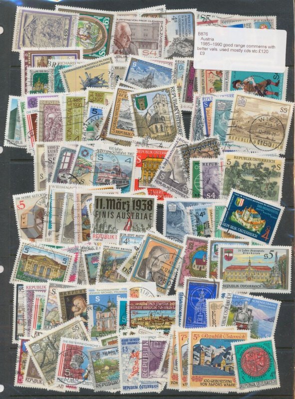 Austria 1985/1990 Mostly Used Mixture(Apx 80 Items) BL41