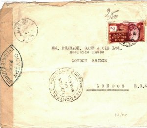 FRENCH EQUATORIAL AFRICA WW2 Cover *Libreville / AEF* CDS 2f.50 Censor 1941 SNc4