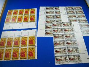 U.S. SCOTT # 1550-1551  -  PLATE BLOCKS of 10 -  LOT of 5     MNH