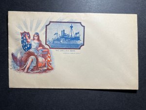 1898 USA Patriotic Late USS Maine Postal Stationery Envelope