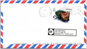 US SPECIAL COVER POSTMARK STAMP COOL-LECTING DUNG BEETLE LITTLE ROCK AR 1999