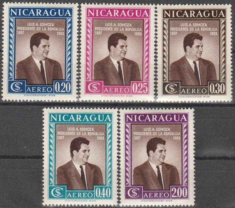 Nicaragua #C387-91 MNH VF (V2828L)