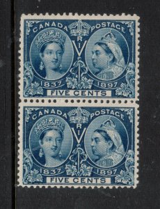 Canada #54 Very Fine Never Hinged Vertical Pair