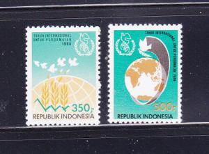 Indonesia 1308-1309 Set MNH International Peace Year