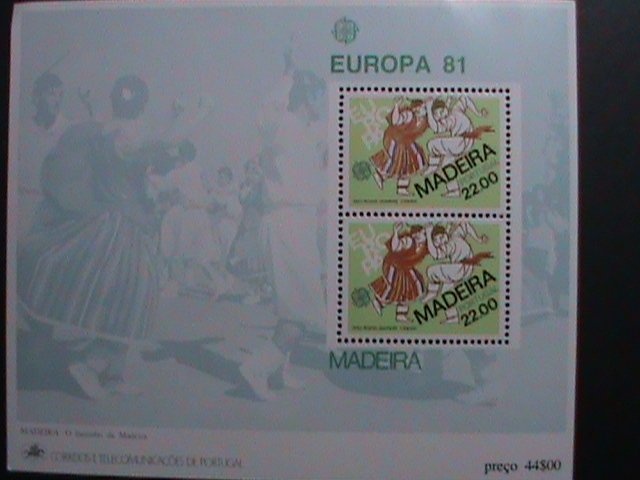 ​PORTUGAL-MADEIRA-1980-SC#74a EUROPA'81-O BAILINHO FOLK DANCE  MNH-S/S-VF