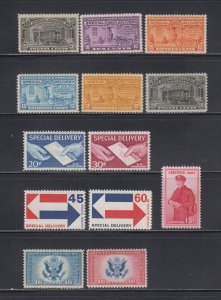 USA, E14,E15,E16,E17,E18,E19,E20,E21,E22,E23,CE1-2,FA1, MNH,VF, SPECIAL DELIVERY