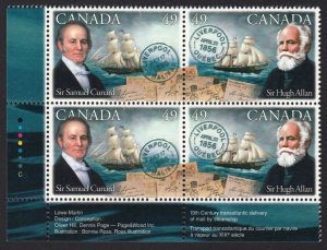 HISTORY = TRANSATLANTIC MAIL SERVICE = Canada 2004 #2042a MNH LL BLOCK of 4