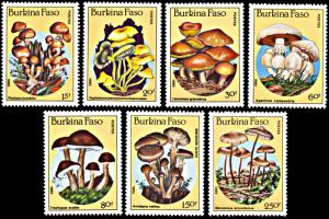 Burkina Faso 743-749, MNH, Mushrooms