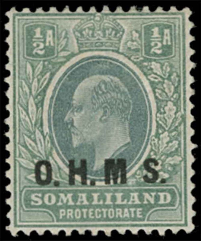 Somaliland Protectorate Scott O11 Variety Gibbons O10a Mint Stamp