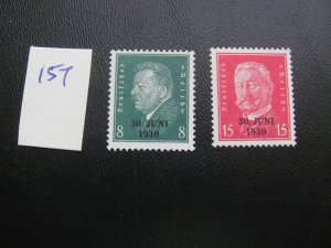 Germany 1930 MNH  SC 385-386 SET VF/XF 22 EUROS (157)