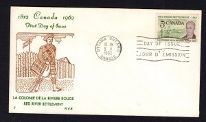 Canada #397 (1962 Red River issue) unaddressed H&E cachet FDC