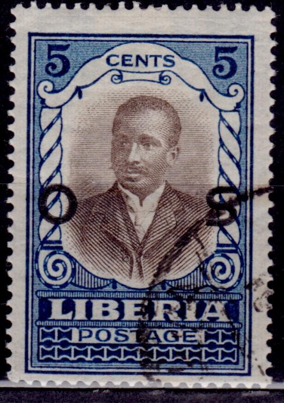 Liberia, 1921, Daniel Howard, 5c overprint, used