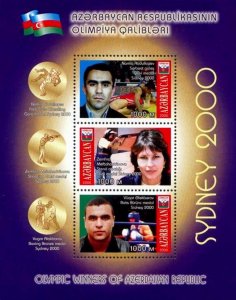 Azerbaijan 2001 MNH Stamps Souvenir Sheet Scott 713 Sport Olympic Games Medals