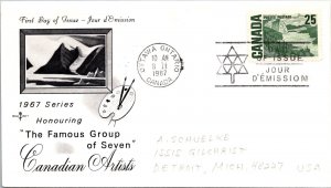 Canada 1967 FDC The Famous Group Of Seven -  Ottawa, Ont - Single - F76599