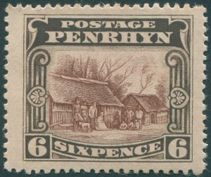 Penrhyn Island 1920 6d red-brown & sepia SG36 unused