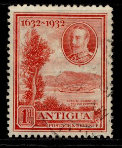 ANTIGUA GV SG82, 1d scarlet, FINE USED. CDS