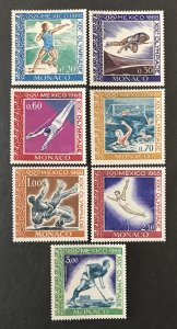 Monaco 1968 #676-81,C74, MNH, CV $3.65